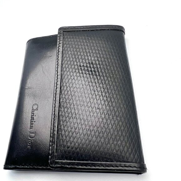 Vintage Christian Dior Calfskin Leather Key Holder Wallet Spain - Picture 3 of 12